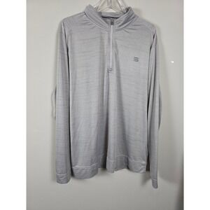 THREE SIXTY SIX 366 Mens XL Gray Long Sleeve Pullover Performance Golf Layering